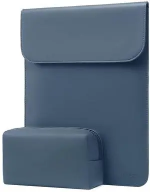 MOSISO Laptop Case 13 inch, 13 inch Laptop Sleeve Compatible with MacBook Air M4 M3 M2 M1 2025-2018 / Pro M2 M1 2025-2016, Faux Suede Leather Case with Small Bag, Peacock Blue