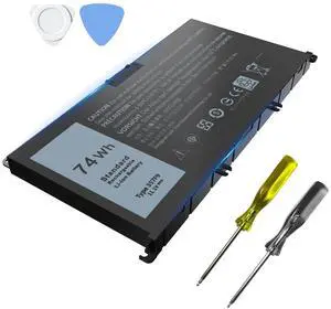 74Wh 357F9 71JF4 11.4v Laptop Battery for Dell Inspiron 15 7000 Gaming 7559 7567 5577 7557 5576 7566 i7559 15-7559 71JF4 INS15PD 0GFJ6 P65F 071jf4 P57F 0357F9 071JF4 P57F003 P65F001 i7559-5012GRY