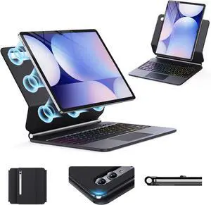 Keyboard Case for Samsung Galaxy Tab S10+ Plus/S9+ Plus/S9 FE+ Plus/S8+ Plus/S7+ Plus/S7 FE Case with Keyboard 12.4" Magic-Style Magnetic  Floating Cantilever Stand - Multi-Touch Trackpad Keyboard