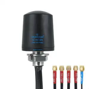 Proxicast 5-in-1 Combo Antenna 4x4 MIMO 5G + GPS - Vandal Resistant Low Profile Omnidirectional Hole Mount - 6 ft Coax - Black - Compatible with Cradlepoint, Digi, Peplink & Sierra (ANT-121-T44G-B-06)