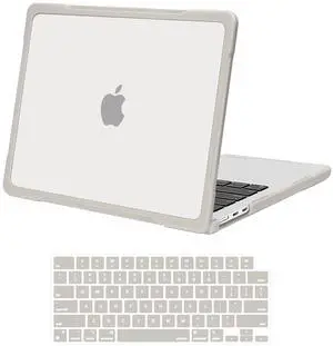 MOSISO Compatible with MacBook Air 13 inch Case 2025 2024 2023 2022 M4 A3240 M3 A3113 M2 A2681, Soft TPU Bumper Anti-Fingerprint Hard Case&Keyboard Cover for MacBook Air 13.6 inch Case, Khaki