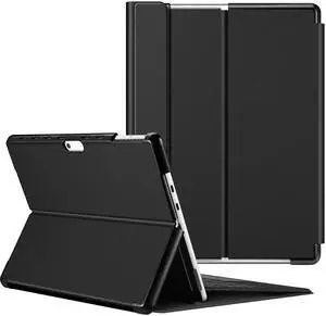 Fintie Case for 13 Inch Microsoft Surface Pro 11/10/9 - Multiple Angle Viewing Hard Shell Slim Portfolio Cover Compatible with Type Cover Keyboard, Black
