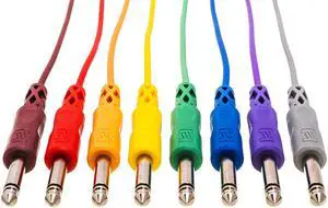 Hosa CPP-890 Unbalanced Patch Cables, 1/4 Inch TS to Same, 3 Feet