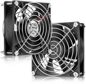 WDERAIR 92mm x 25mm DC 12Volt Brushless Cooling Fan 12V 2Pin Dual Ball Bearing for Replacement RV Refrigerator Computer Case Cooler