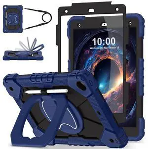 WESOROL Case for iPad 9th/8th/7th Generation 10.2 Inch iPad 9th Generation Case with Screen Protector Rotating Stand Pencil Holder Heavy Duty Shockproof Cover for 9th Gen iPad Case Kids,Navy