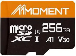 MMOMENT 256GB Micro SDXC Card, A1, UHS-I, U3, V30, Class 10 Compatible, Read Speed Up to 95 MB/s, Write Speed Up to 65 MB/s, SD Adapter Included