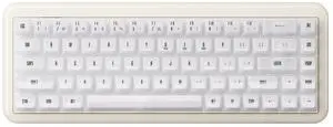 Akko YU01 Mechanical Keyboard Hot Swappable Gaming Keyboard with Transparent Keycaps RGB Backlit 2.4G Wireless/Bluetooth/Wired 68-Key Keyboard for Mac & Win (White Jade, V3 Piano Pro Switch)