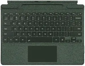 NUWONAYA Keyboard for Surface Pro 11/10/9/8/X (13inch), Portable Slim Type Cover for Surface Pro, Wireless Bluetooth Keyboard with Touchpad, Backlits,Built in Pencil Holder,Dark Green