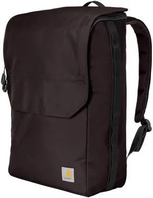Carhartt 21L Top-Load Backpack, Durable Water Resistant Coated Canvas Base W/ 17" Laptop Sleeve, Port
