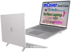mCover Case ONLY Compatible for 2024+ 15" Microsoft Surface Laptop 7 (Model# 2037) Windows PC with ARM CPU and AI-Powered Copilot+ (NOT Fitting Other Surface Models) - Clear