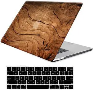 Funut for MacBook Air 13.6 Inch Case 2025 2024 2023 2022 Release M4 A3240 M3 A3113 M2 A2681 with Touch ID, Plastic Laptop Hard Shell Case+Keyboard Cover for MacBook Air 13.6", Brown