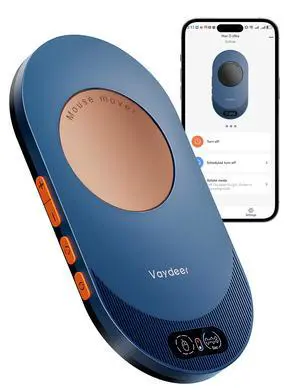 Vaydeer Air 3 Ultra Mouse Mover with APP, Ultra Slim Mouse Jiggler with Timer Function, Undetectable & Noiseless, Simulates Realistic Mouse Movement, Driver-Free, Keeps PC Active (Orange)