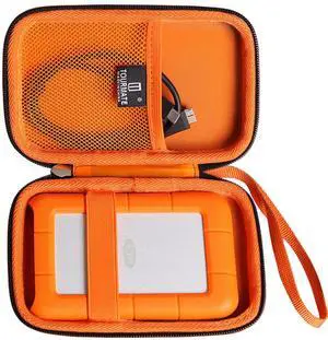 Tourmate Hard Case Compatible for LaCie Rugged Mini 1TB/ 2TB/ 4TB/ 5TB External Hard Drive Portable HDD, Hard Travel Case for Rugged Thunderbolt USB 3.0 2.0 USB-C External (Box Only)