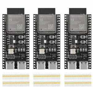YEJMKJ 3pcs ESP32 S3 Development Board N16R8 ESP WROOM 32 S3 WiFi+Bluetooth IoT Type-C Core Board Development Hat WiFi + Bluetooth MCU Module, Dual Type-C ESP32-S3 DevKitC 1