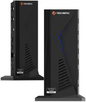 J-Tech Digital 14 in 1 Docking Station up to 4K 60Hz, 3X HDMI, 6X USB, Ethernet, SD/TF, 100W PD, Audio/Mic - Compatible with macOS/Windows, Supports SST/MST (Driver Required)