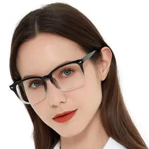 MARE AZZURO Blue Light Blocking Reading Glasses Women Computer Readers 1.0 1.25 1.5 1.75 2.0 2.25 2.5 2.75 3.0 3.5 4.0 5.0 6.0 (Black-clear, 2.00)