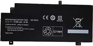 FLYRLB VGP-BPS34 Replacement Battery Compatible with Sony Vaio 15 Touch SVF15A16CXB SVF14AC1QL SVF14AC1QU SVF14A14CXP SVF14A14CXS SVF14A15CXB SVF14A15CXP SVF14A15CXS - 11.1V 41Wh
