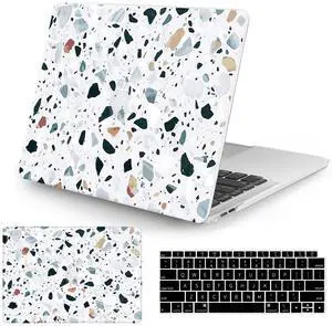 Watbro Compatible with MacBook Pro 13 inch Case 2020 2019 2018 2017 2016 Release M1 A2338/A2289/A2251/A2159/A1989/A1706/A1708 Laptop Hard Shell Case & Keyboard Cover,Colored Gravel