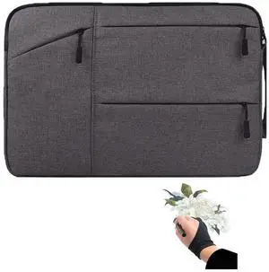 Graphics Drawing Tablet Case Bag with Artist Glove for Wacom Intuos Pro PTH660 Medium Case, Huion H1060P, H950P, HS610, Xp-Pen Deco 01 V2, Ugee M708 and VEIKK A30 Waterproof Protective Sleeve