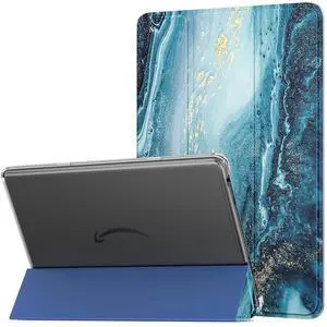 MoKo Case for All-New Amazon Kindle Fire HD 10 Tablet (13th Generation, 2023 Release) 10.1", PU Leather Trifold Stand Cover for Fire Tablet 10 2023, Auto Wake/Sleep, Gilding Texture