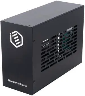 Maskedfish Dual PCI Express to Thunderbolt 3/4 USB4 Dock, Two PCIe 3.0 x16 Slots, Compatible with Decklink Capture Card, Aluminum Alloy Housing Enclosure for Laptops/Desktops (MK-Q2L)