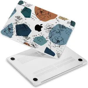 Yebiseven for M3/M2/M1 MacBook Pro 14" Case 2023 2021 Released A2918/ A2992/ A2779/ A2442, Hard Shell Case with Keyboard Cover+Screeen Film+OTG Adapter+2 Webcam Covers, Sketch Flower