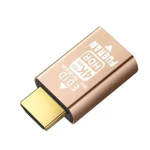 FUERAN HDMI Pass-Through EDID Emulator, 1920x1200@59Hz, Compatible with Video Splitters, Switches and Extenders (3840x2160@60Hz(default-1080P) HDR)