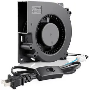 WDERAIR AC EC Powered 120mm x 32mm Radial Centrifugal Blower Fan 110V 115V 120V 220V 240V for Refrigerator Receiver DVR Xbox Modem AV Cabinet Cooling