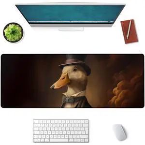 Mounidso Duck Large Mouse Pad, Gaming Mouse Pad, Keyboard Mat, Non-Slip Rubber Base, Office Accessories, Desk Mat, MousePads for School, Work, Home Decor Gifts 31.5" x 11.8"