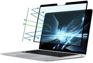 MOSISO Blue Light Blocking Screen Protector Compatible with MacBook Air 13 inch 2022-2018/Pro 13 2023-2016 M2 M1, Bubble Free Anti Blue Light Blocking Anti Glare Laptop Screen Filter Film