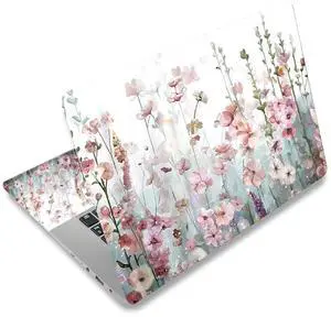 DINKY Laptop Skin Sticker Decal, 12" 13" 13.3" 14" 15" 15.4" 15.6 inch Laptop Universal Reusable Vinyl Skin Stickers Cover Art Decal Notebook PC Personalized Protector-Wildwill Flora