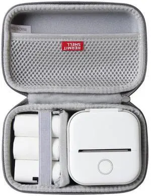 Hermitshell Hard Travel Case for Phomemo M02 Pro / M02S / Ponek T02 / Anycash Sticker Printer Portable Pocket Sticker Printer (Only Case) (Gray)