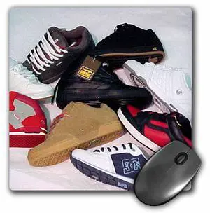 3dRose LLC 8 x 8 x 0.25 Inches Skateboard Shoes Mouse Pad (mp_2870_1)