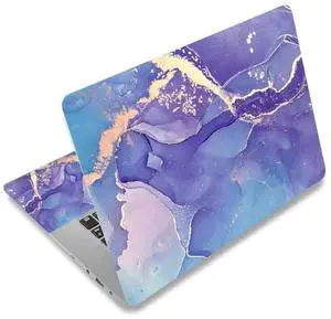 DINKY Laptop Skin Sticker Decal, 12" 13" 13.3" 14" 15" 15.4" 15.6 inch Laptop Universal Reusable Vinyl Skin Stickers Cover Art Decal Notebook PC Personalized Protector-Purple Marble
