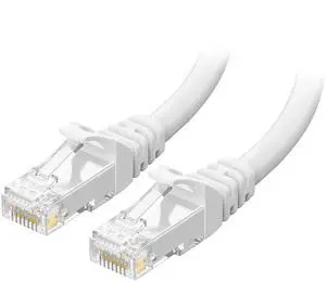 Cable Matters 10Gbps Snagless Cat 6 Ethernet Cable - 50ft, Cat 6 Cable, Cat6 Cord, Ethernet Cord, White