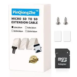 PinQiongZhe Micro SD to SD Card Extension Cable Adapter Compatible with Ender 3 Pro/Ender 3/Ender 3 V2/Ender 5 Plus/Ender 5 Pro/CR-10S Pro SD Card Memory Card Flexible Extender(3.9inch/10cm)