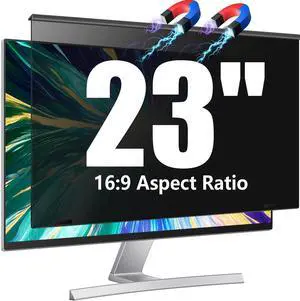 JEEETINTX Magnetic 23 Inch Privacy Screen for Computer Monitor 16:9 Widescreen Desktop PC, 23in Hanging Removable Anti Blue Light Glare Eye Protection Shield, Screen Protector Panel