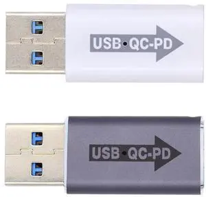 cablecc 2pcs/lot 5Gbps QC to PD USB 2.0 A Male to USB-C Type C Female Data Power Adapter for Laptop Tablet Phone