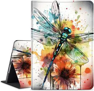 Dikoer for All-New Amazon Kindle Fire HD 10 Tablet Case (13th Generation, 2023 Release), Slim Adjustable Stand Back Shell Protection Smart Cover for Fire HD 10 2023 10.1 Inch, Dragonflys