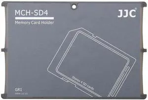 JJC Memory Card Case for 4X SD Cards - Gray Edition - MCH-SD4