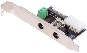 Xiwai SATA-15pin/IDE-4Pin to DC 12V 5V Output Power System Intelligent Control Management System Power Card with PCI-E Bracket for Monitor Router