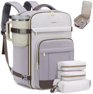 LOVEVOOK 40L Travel Backpack for Women & Men - 17.3 Inch Carry On Backpack & Personal Item Backpack for Airlines, Spacious and Durable Design, with 3 Packing Cubes