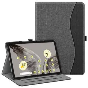 Fintie Case for Google Pixel Tablet 11 Inch 2023 Release, Multi-Angle Viewing Protective Stand Cover with Pocket & Pencil Holder Compatible with Charging Speaker Dock, Gray