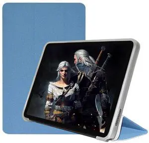 AIJAKO Case for ALLDOCUBE iPlay50 Mini/ALLDOCUBE iPlay50 Mini Pro/ALLDOCUBE iPlay50 Mini Pro NFE Tablet 8.4 inch, Ultra Slim PU Leather Folding Trifold Stand Cover Case with Soft TPU Shell, Blue