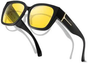 LVIOE Blue Light Blocking Over Glasses Computer Gaming Phone TV Eyeglasses Reduce Eyestrain Improve Sleep Quality LB7511Y