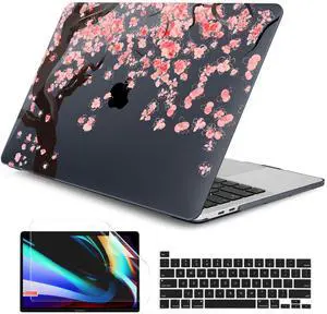 Dongke MacBook Pro 13 inch Case Model A2251/A2289 2020 Released, Plastic Hard Shell Case Cover for MacBook Pro 13 inch with Retina Display & Touch Bar Fits Touch ID (Cherry Blossoms)