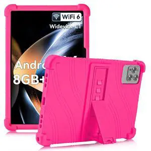 ATOOZ for BYYBUO/KADYBE/Sgin/CZZ/ZZB/Okaysea/HAPPYBE/ANYLAKE/Freeski/Velorim/Moderness MB1001 10.1 DOOGEE T10/U10/U9 Tablet Case 10.1 Inch with Stand Silicone Universal Case (Rose red)