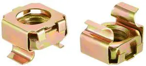 uxcell M10 Cage Nuts for Server Rack Cabinet, Carbon Steel Yellow Zinc Plated, Pack of 50