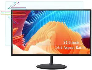 21.5 Inch Anti Blue Light Screen Protector For Universal 21.5" 16:9 Standard/Curved Monitor & Touchscreen, (18.75 inch X 10.55 inch Screen Size Only) Blue Light Blocking & Anti Glare Screen Protector