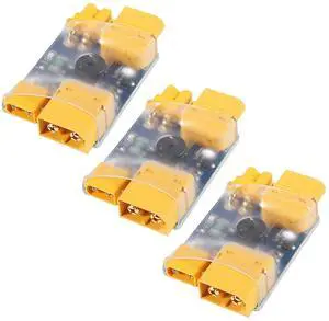 Smoke Stopper for FPV Drone: Short-Circuit Protection XT30/ XT60 Lipo Safety Detecting Switch with Alarm Buzzer for RC 2-6S Battery Flight Controller ESC Stack VTX 3PCS